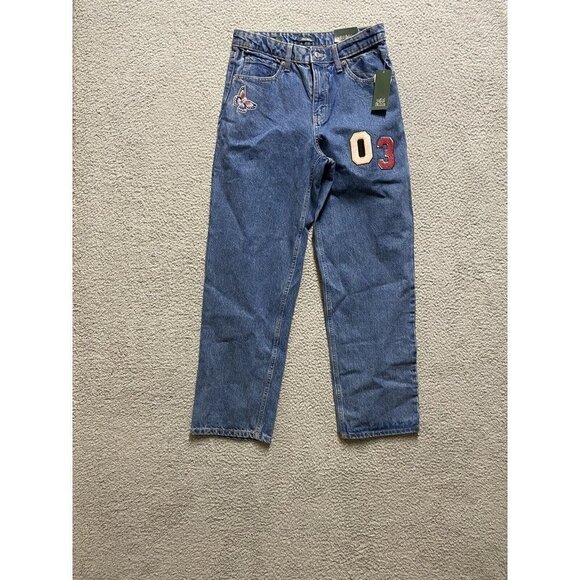 Wild Fable Dad Jeans Womens 6/28 Blue High Rise High Waist Straight Medium Wash - Picture 1 of 7